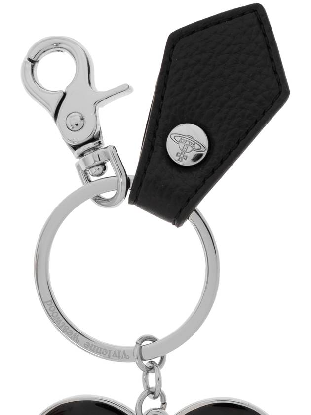 Vivienne Westwood Keychain Mirror Heart Orb, Women's, Black - VIVIENNE WESTWOOD - BALAAN 3