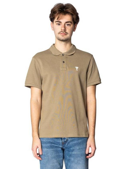 Logo Cotton Polo Shirt Laurel - AMI - BALAAN 2