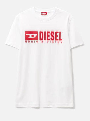 Men s T Diego L6 Short Sleeve Shirt White A03593 0CATM - DIESEL - BALAAN 1