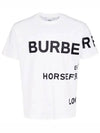 Men's Horseferry Logo Overfit Short Sleeve T-Shirt White - BURBERRY - BALAAN 7