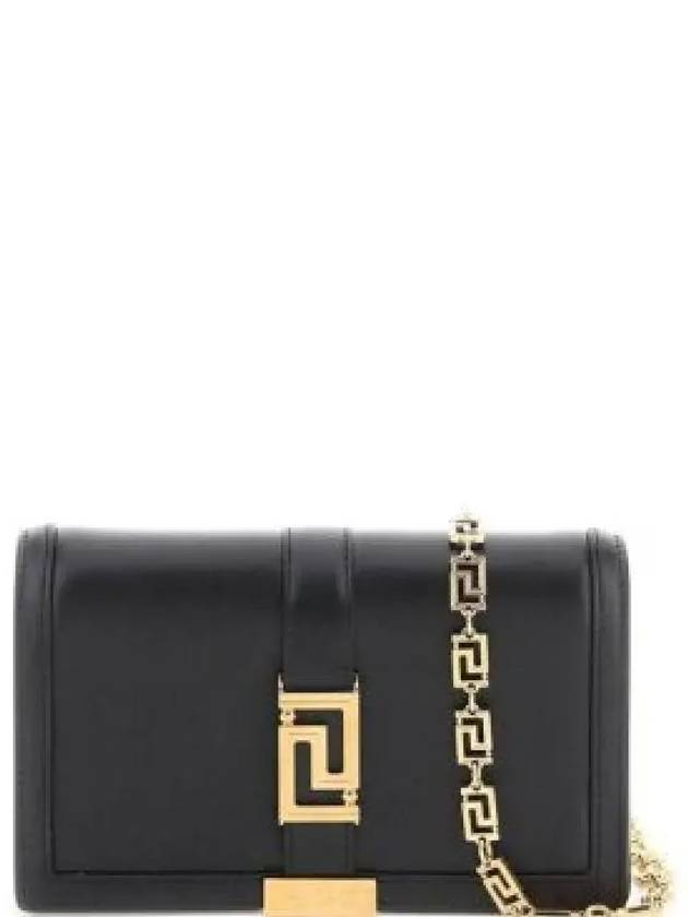 Greca goddess Gold Mini Calf Leather Shoulder Bag Black - VERSACE - BALAAN 2