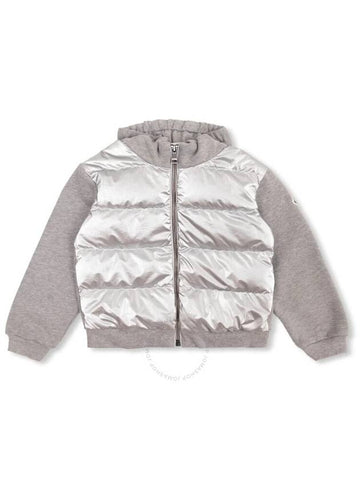 Moncler Girls Padded Fleece Zip-Up Cotton Hoodie, Size 6Y - MONCLER - BALAAN 1