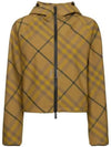 Check Pattern Zip-Up Hoodie Green - BURBERRY - BALAAN 2