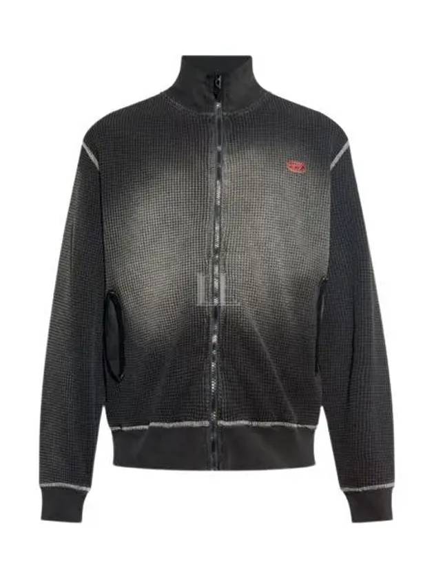 S Wafy Jumper Zip-Up Jacket Black - DIESEL - BALAAN 2