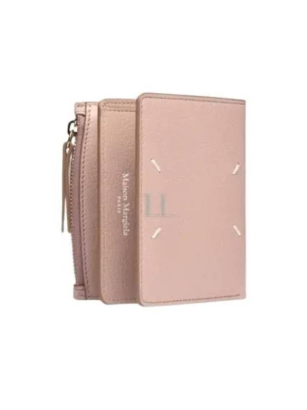 Four-Stitch Leather Half Wallet Pink - MAISON MARGIELA - BALAAN 2