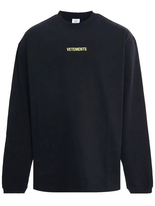 Neon Mini Logo Long Sleeve T-Shirt Black - VETEMENTS - BALAAN 2