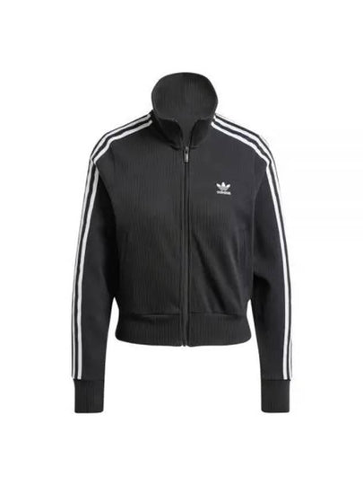 Women's Knit Zip Up Jacket Black - ADIDAS - BALAAN 2