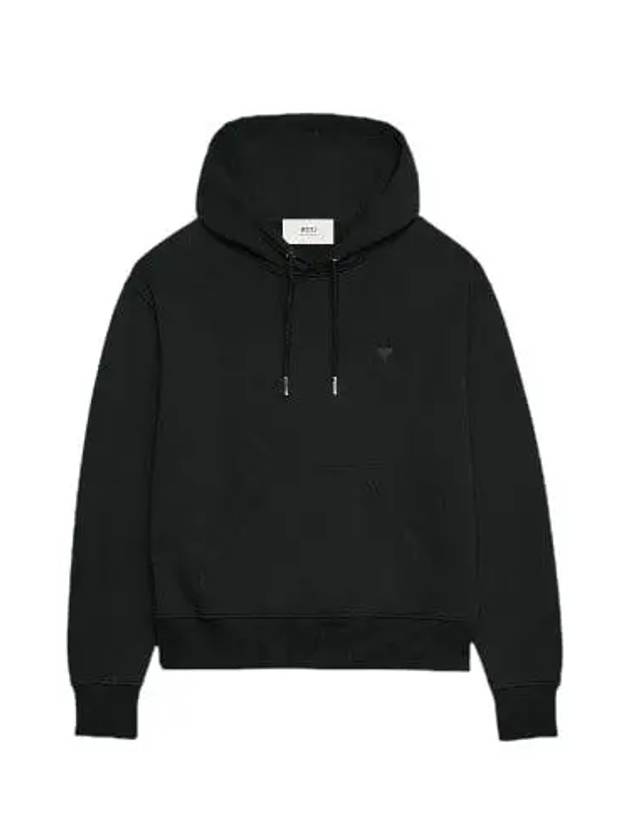 Mini Heart Logo Hoodie Black - AMI - BALAAN 3