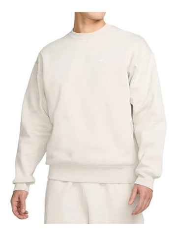 Solo Swoosh Fleece Crew Sweatshirt Light Bone - NIKE - BALAAN 1