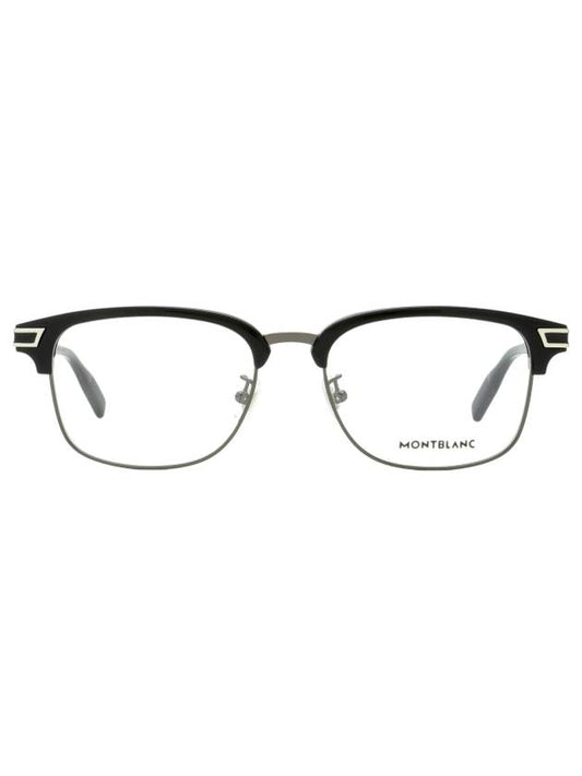 Eyewear Round Metal Glasses Silver Black - MONTBLANC - BALAAN 1