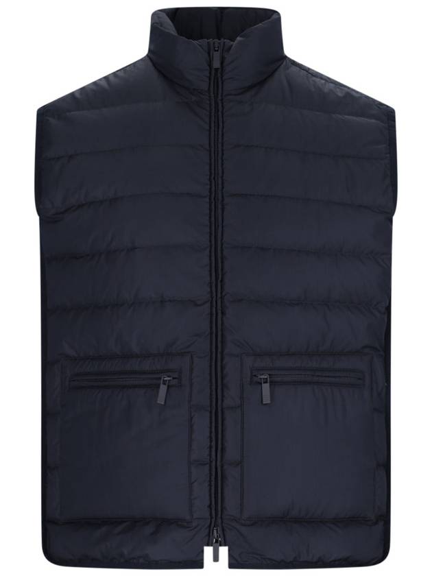 RWB Tab Zip-Up Pocket Vest Navy - THOM BROWNE - BALAAN 2