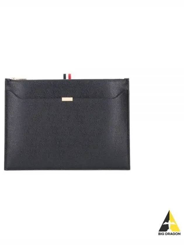 RWB Tab Double Pocket Medium Clutch Black UAC005A 00198 - THOM BROWNE - BALAAN 1