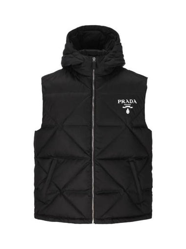 Re-Nylon Down Vest Black - PRADA - BALAAN 1