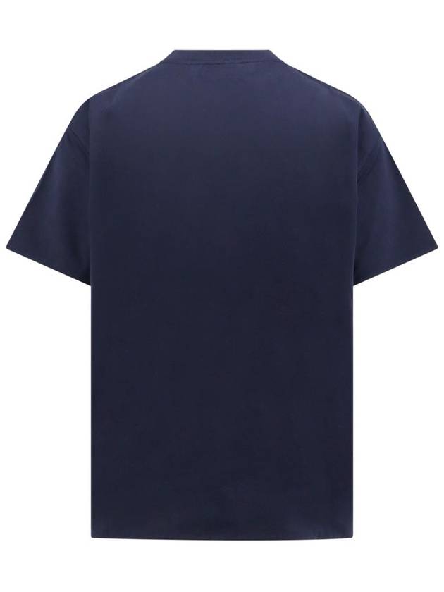 Reversible Cotton Short Sleeve T-Shirt Navy - BOTTEGA VENETA - BALAAN 3