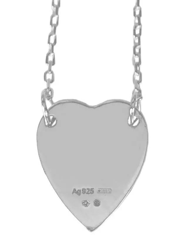 Trademark Heart Pendant Necklace Silver - GUCCI - BALAAN 5