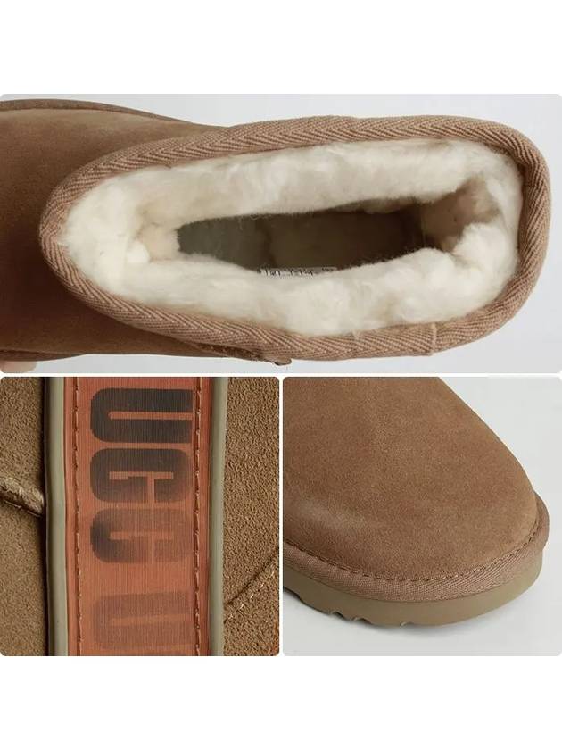 Classic Side Logo II Mini Fleece Winter Boots Chestnut - UGG - BALAAN.