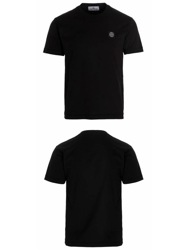 Wappen Logo Patch Short Sleeve T-Shirt Black - STONE ISLAND - BALAAN 5