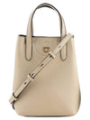 Salvatore Gancini leather mini bag beige - SALVATORE FERRAGAMO - BALAAN.