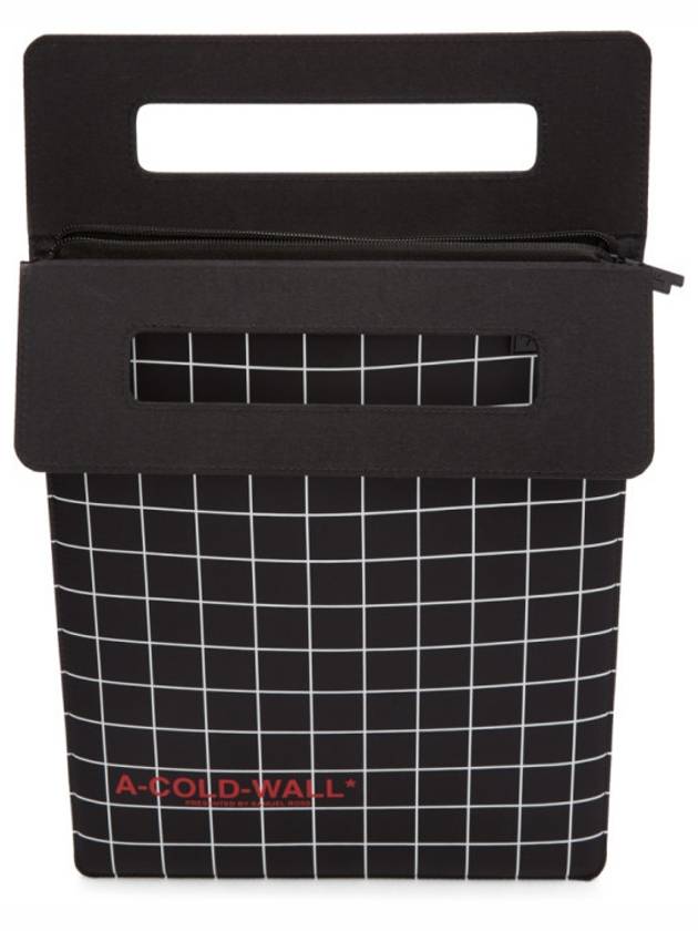 OVERLOCKED BLACK GRID PRINT bag - A-COLD-WALL - BALAAN 5