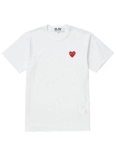 Play Red Heart Waffen Short Sleeve T-Shirt White P1 T108 2 - COMME DES GARCONS - BALAAN 2