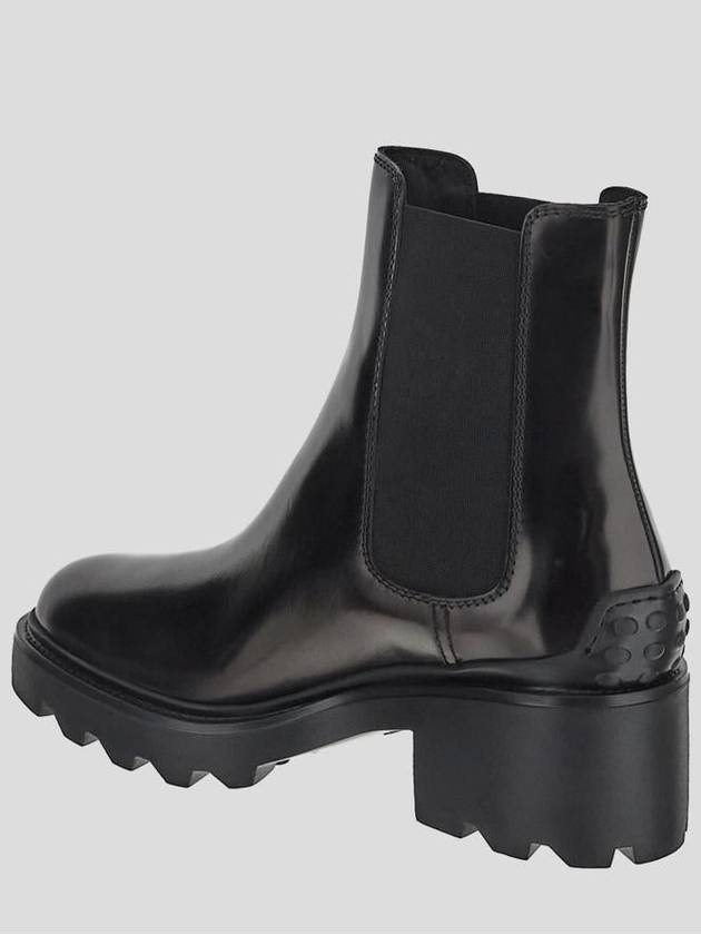 Glossy Leather Chelsea Boots Black - TOD'S - BALAAN 4