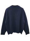 De Coeur Logo Wool Cardigan Night Blue - AMI - BALAAN 4