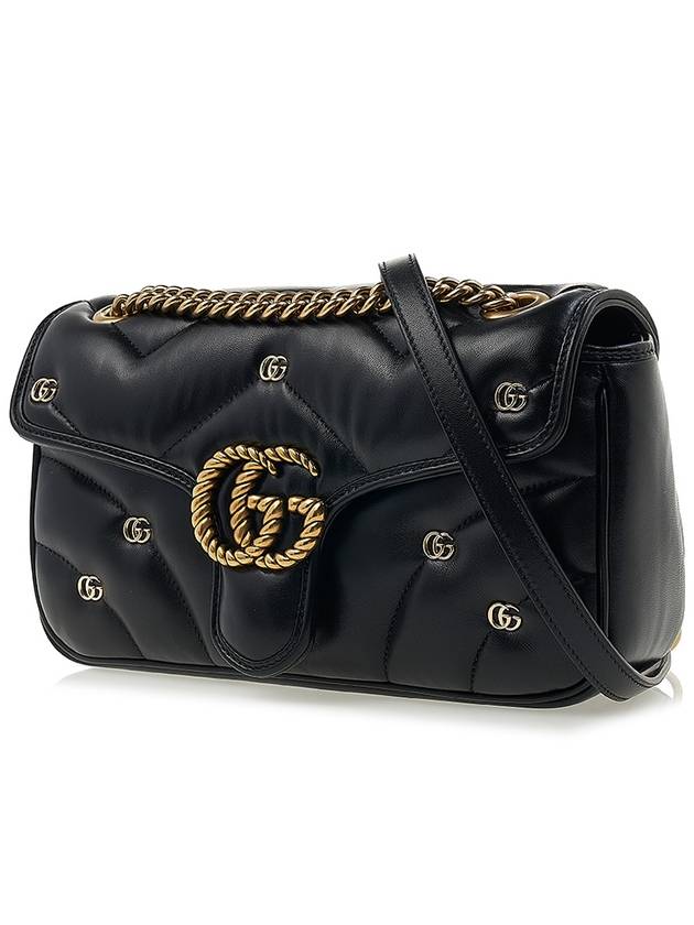 GG Marmont Micro Double G Stud Small Shoulder Bag Black - GUCCI - BALAAN 3