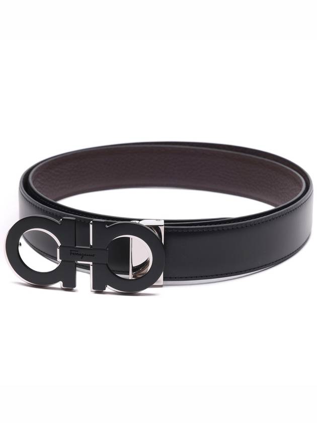 Reversible Leather Belt Black Brown - SALVATORE FERRAGAMO - BALAAN 5