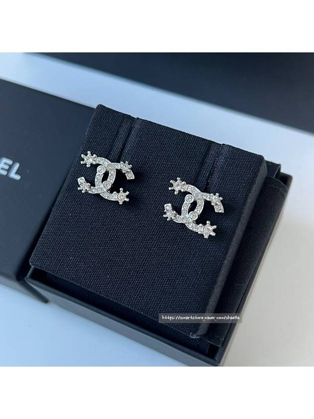 23P CC logo snowflake earrings silver ABA435 - CHANEL - BALAAN 1