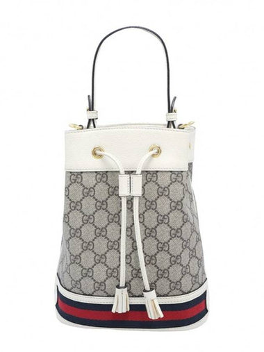 Women s Gucci 550621 White GG Supreme WEB Ophidia Small Bucket Bag 2WAY gt Gangbuk used luxury goods - GUCCI - BALAAN 1