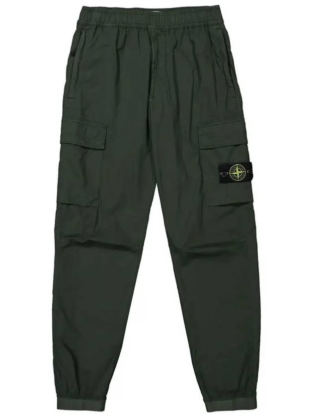 Stretch Cotton Tela Paracadute Cargo Straight Pants Dark Grey - STONE ISLAND - BALAAN 2