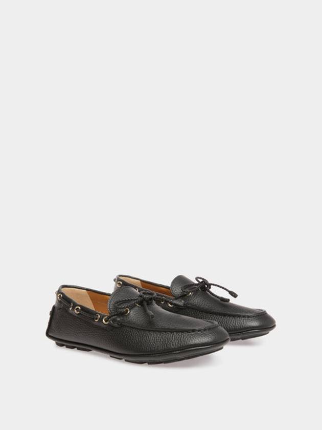 Kyan Leather Driving Shoes Black - BALLY - BALAAN 4