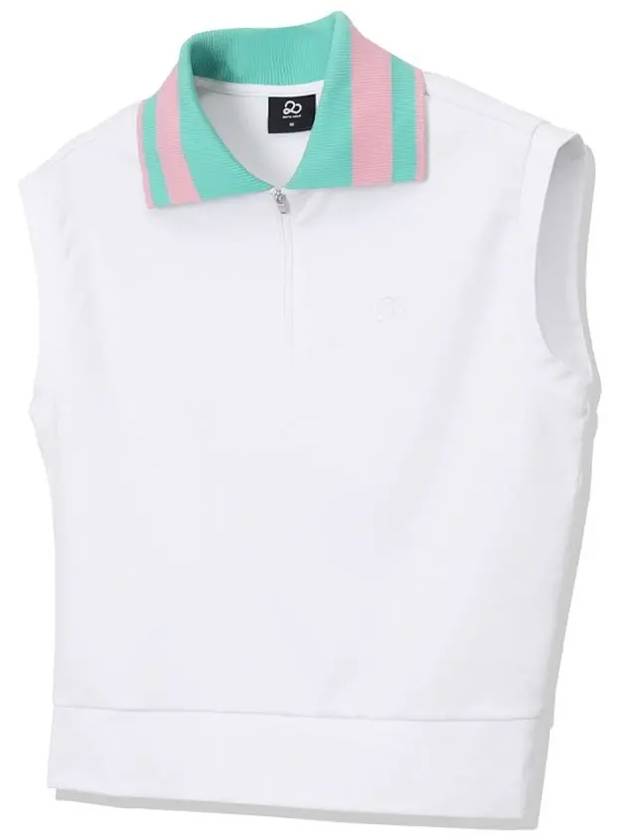 Color block collar sleeveless women WHITE - 20THHOLE - BALAAN 4