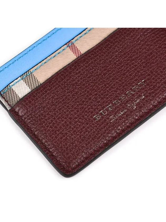 Vintage check card wallet burgundy blue 4065209 - BURBERRY - BALAAN 2