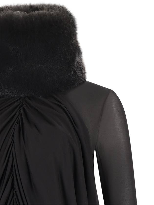 FAUX-FUR TRIM MIDI DRESS - MAGDA BUTRYM - BALAAN 3