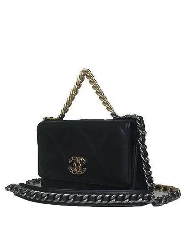 AP0957 Black Leather 19 WOC Mini Chain Cross Bag - CHANEL - BALAAN 2