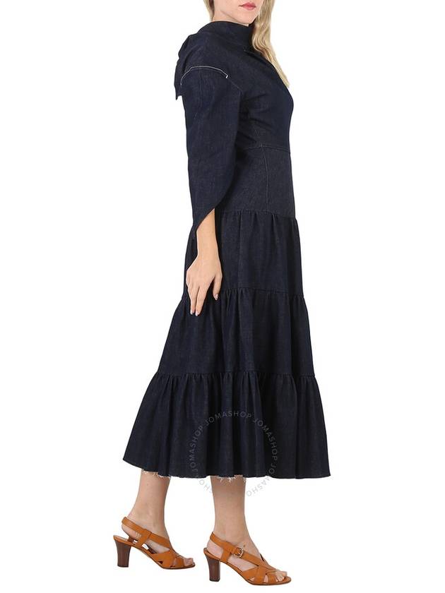 Chloe Ladies Denim Tiered Midi Dress, Brand Size 34 (US Size 0) - CHLOE - BALAAN 3