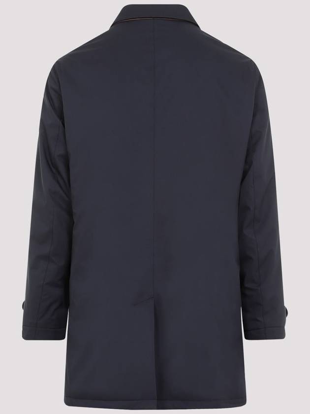 Single Breasted Straight Hem Zip-Up Jacket Navy - KITON - BALAAN 3