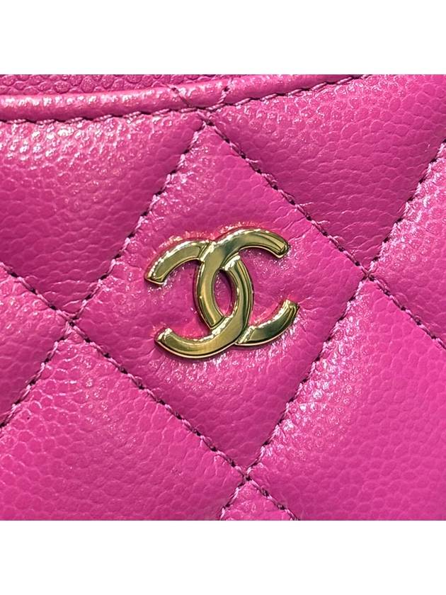 Classic card wallet caviar skin pink champagne gold - CHANEL - BALAAN 5