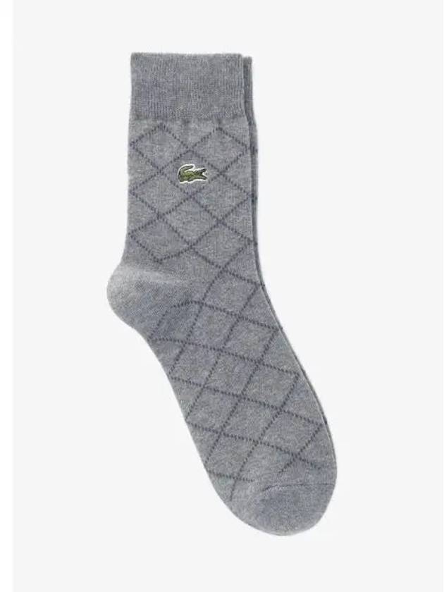 Men s Dot Argyle Pattern Medium Neck Socks RA475E 54N CCA Domestic Product GQ2N24070546874 - LACOSTE - BALAAN 1