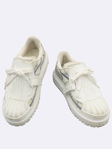 Dior Christian KCK309TNT White Color Velcro Leather ID Women s Sneakers 36 - DIOR - BALAAN 1