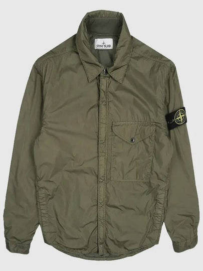 Logo Patch Zip Up Jacket Green - STONE ISLAND - BALAAN 2