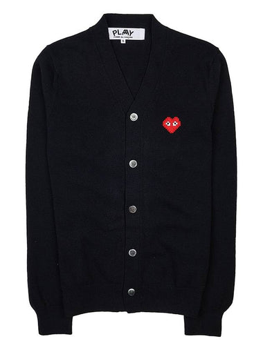 Men's Pixel Logo Patch Cardigan P1N084 BLACK - COMME DES GARCONS - BALAAN 1