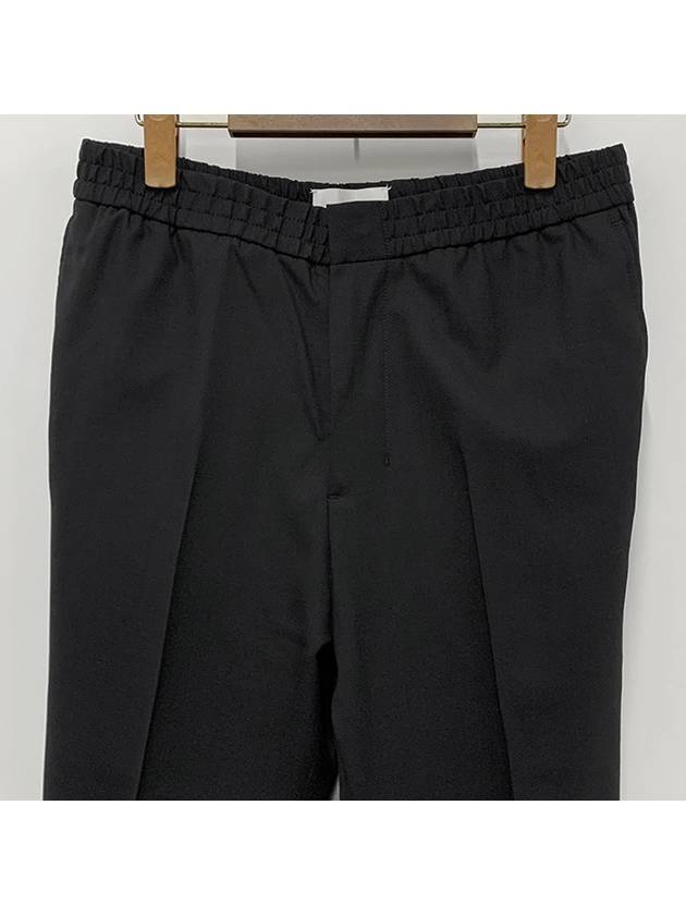 Banding Waist Wool Slacks Black - AMI - BALAAN 4