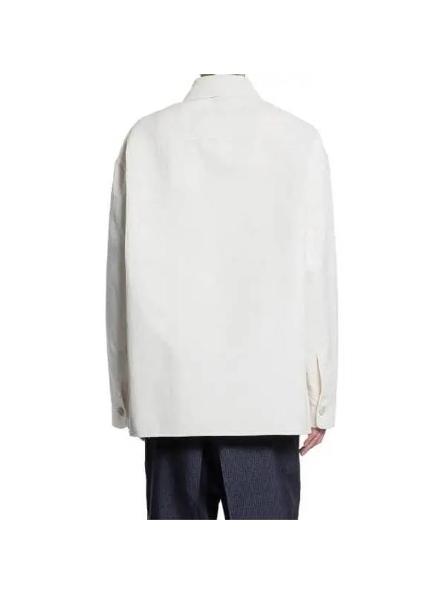 Cotton Long Sleeve Shirt Ivory - FENDI - BALAAN 3