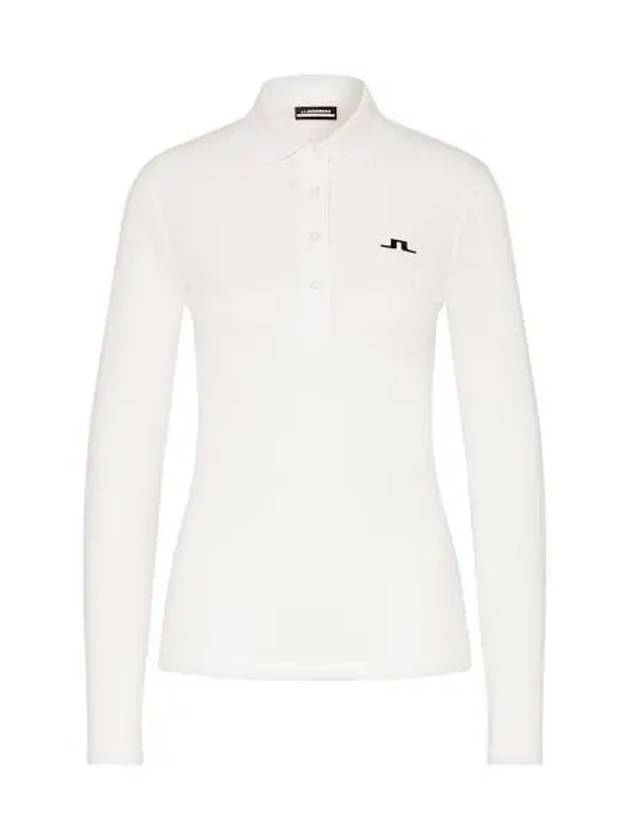 Flor Logo Polo Long Sleeve T-Shirt White - J.LINDEBERG - BALAAN 2