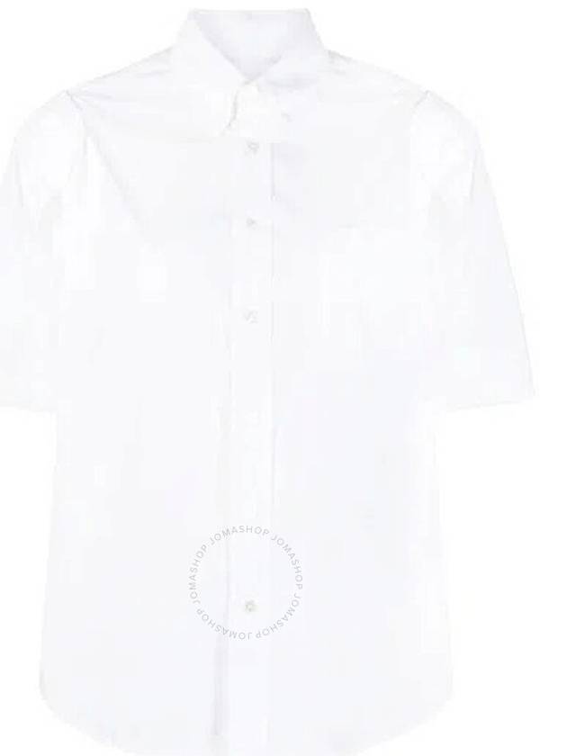 MM6  Maison Margiela Ladies White Short-Sleeve Cotton Shirt, Brand Size 40 (US Size 6) - MAISON MARGIELA - BALAAN 1