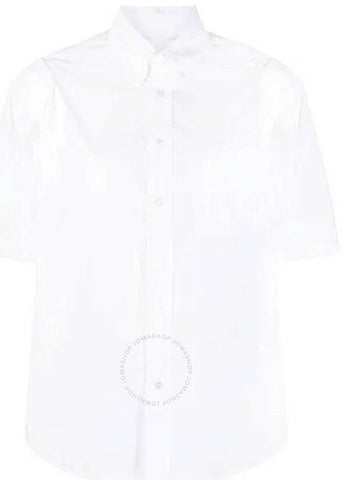 MM6  Maison Margiela Ladies White Short-Sleeve Cotton Shirt, Brand Size 40 (US Size 6) - MAISON MARGIELA - BALAAN 1