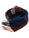 Artist Striped Knit Muffler Red Blue - PAUL SMITH - BALAAN.