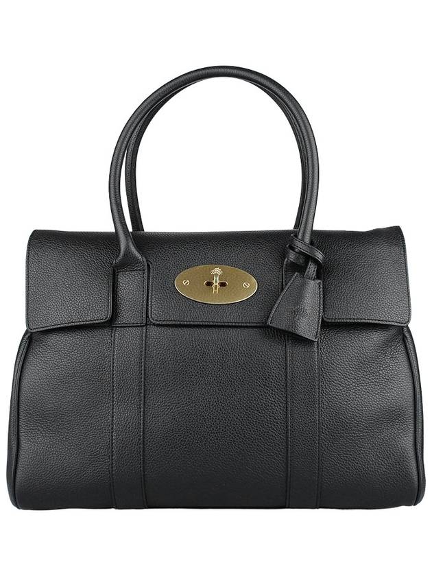 Small Bayswater Classic Grain Tote Bag Black - MULBERRY - BALAAN 3